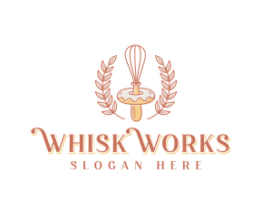 Donut Whisk Patisserie logo design