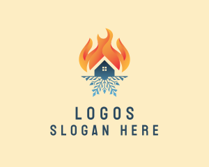Heating - Heating Cooling Industry logo design