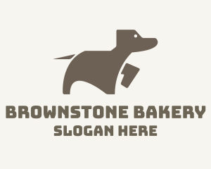 Brown - Brown Minimalist Dog logo design