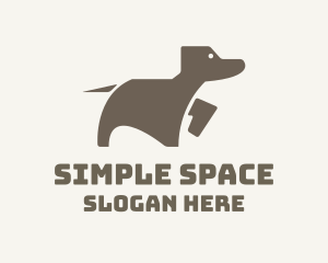 Minimalist - Brown Minimalist Dog logo design