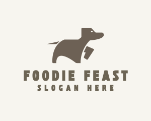 Brown Pet Dog Logo