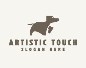 Brown Pet Dog logo design