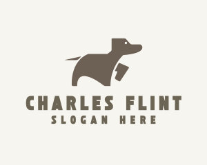 Brown Pet Dog logo design