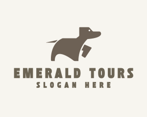 Brown Pet Dog logo design