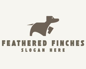 Brown Pet Dog logo design