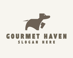 Brown Pet Dog logo design