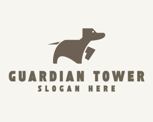 Brown Pet Dog logo design