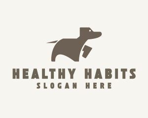 Brown Pet Dog logo design