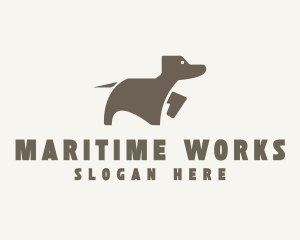 Brown Pet Dog logo design