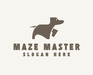 Brown Pet Dog logo design