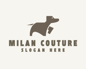 Brown Pet Dog logo design