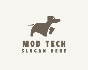 Brown Pet Dog logo design