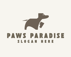 Brown Pet Dog logo design