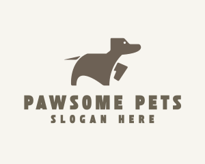 Brown Pet Dog logo design