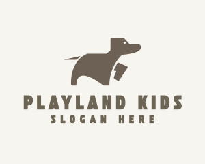 Brown Pet Dog logo design