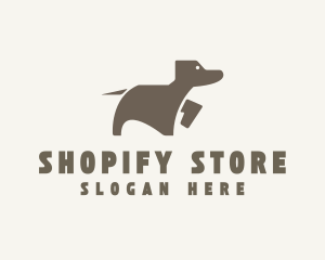 Brown Pet Dog logo design