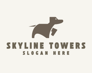 Brown Pet Dog logo design