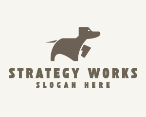 Brown Pet Dog logo design