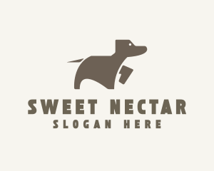 Brown Pet Dog logo design