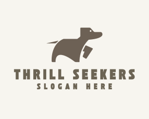 Brown Pet Dog logo design