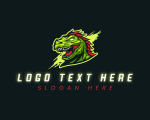 T Rex - T-rex Dinosaur Gaming logo design