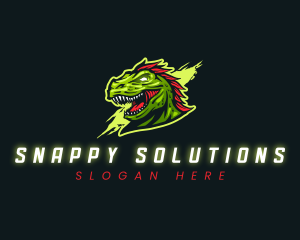 T-rex Dinosaur Gaming Logo