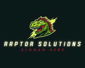 T-rex Dinosaur Gaming logo design