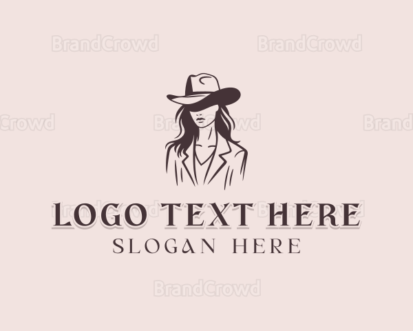 Cowgirl Rodeo Fashion Logo