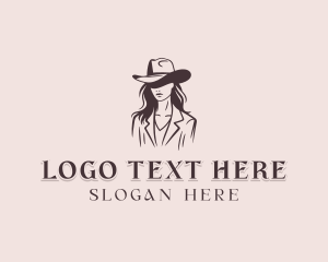 Woman - Cowgirl Rodeo Fashion logo design