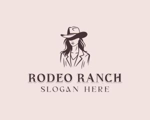 Cowgirl - Cowgirl Rodeo Fashion logo design