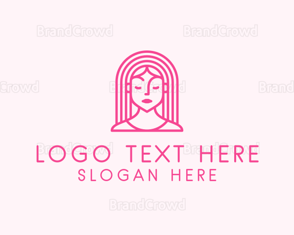 Beautiful Teenager Girl Logo