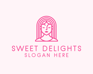 Beautiful Teenager Girl logo design