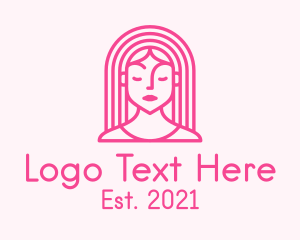 Girl - Beautiful Teenager Girl logo design