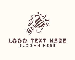 Performer - African Instrument Djembe logo design