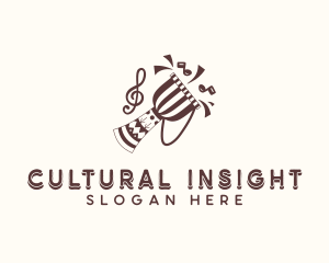 African Instrument Djembe logo design