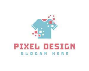 Pixel Shirt Clothing logo design