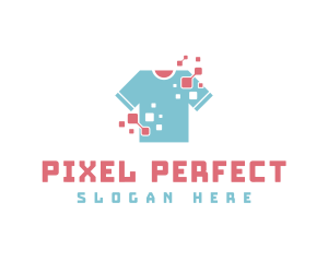 Pixel Shirt Clothing logo design