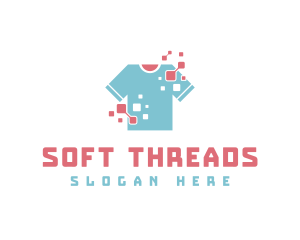 Pixel Shirt Clothing logo design