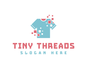 Pixel Shirt Clothing logo design