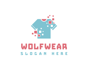 Pixel Shirt Clothing logo design