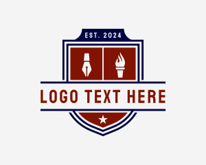 School - Pen Torch Education logo design