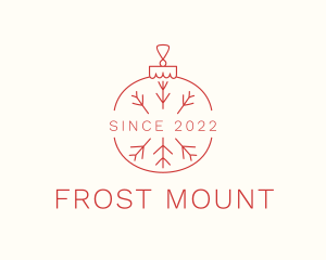 Red Frost Christmas Ball logo design