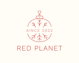 Red Frost Christmas Ball logo design