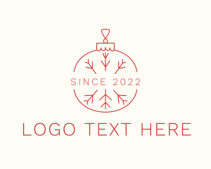 Furnishing - Red Frost Christmas Ball logo design