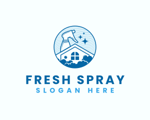 Housekeeping Clean Spray logo design