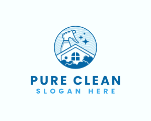 Housekeeping Clean Spray logo design