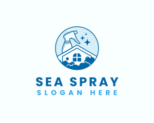 Housekeeping Clean Spray logo design