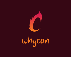 Hot Fire Letter C Logo
