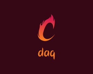 Fire - Hot Fire Letter C logo design