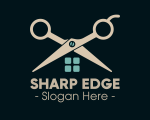 Cut - House Scissor Barber logo design